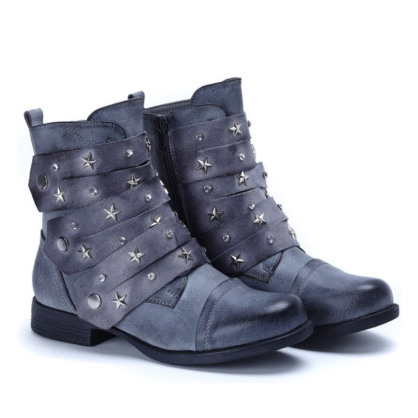 Szare workery z gwiazdkami Livija