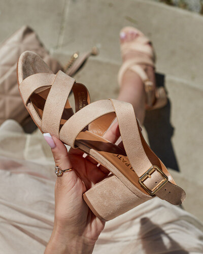 Royalfashion Sandałki damskie na słupku Bavvo