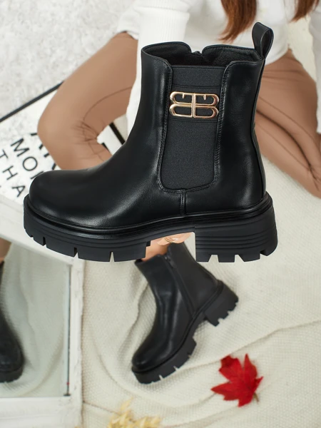 Botki damskie eko skórzane Fravine