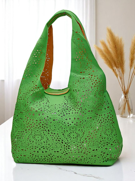 Royalfashion Duża torba shopper damska ażurowa Lira Lace