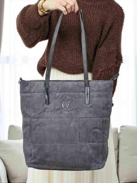 Torebka damska shopper eko zamszowa Caryenne