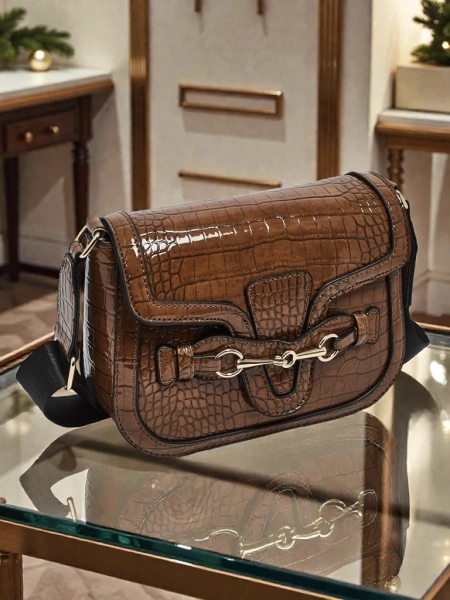 Lakierowana Mała damska torebka z eko skóry Lurenn