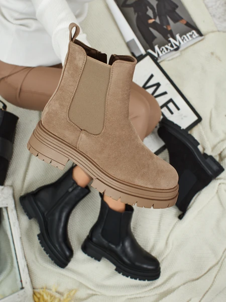 Damskie botki a'la sztyblety z eko-zamszu Lunvor