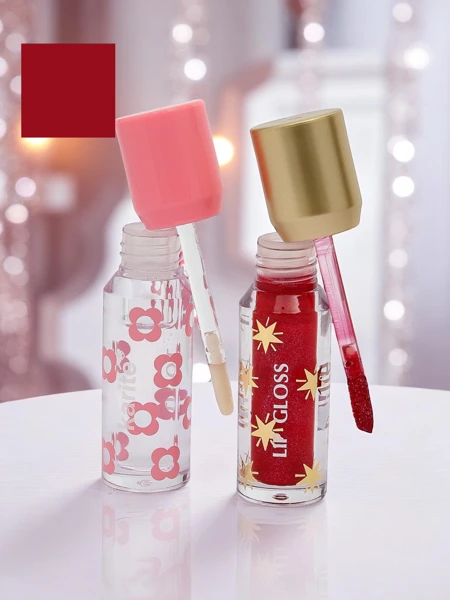 Błyszczyk z brokatem i błyszczyk bezbarwny 2w1 Wine Room