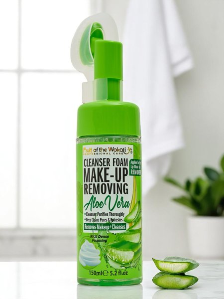 Oczyszczająca nawilżająca pianka do twarzy z aloesem ze szczoteczką