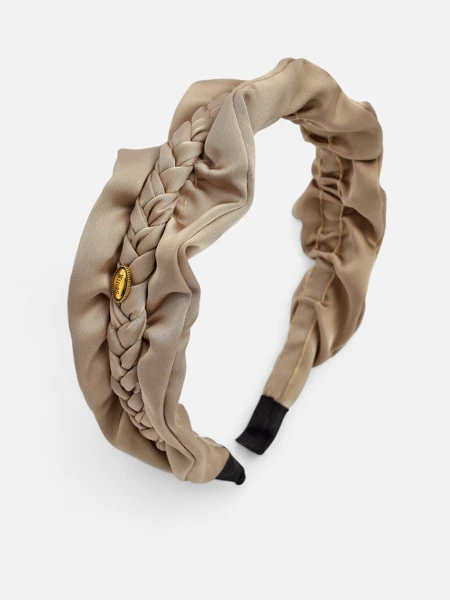 Royalfashion Opaska do włosów z pleceniem w warkocz i marszczeniami