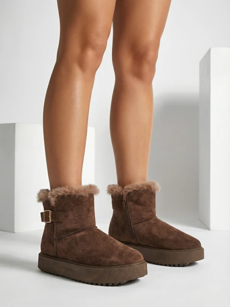 Krótkie buty a'la śniegowce damskie Winter Crest