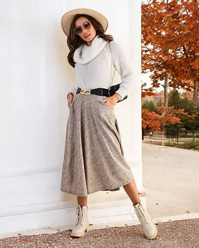 Royalfashion Damska spódnica midi