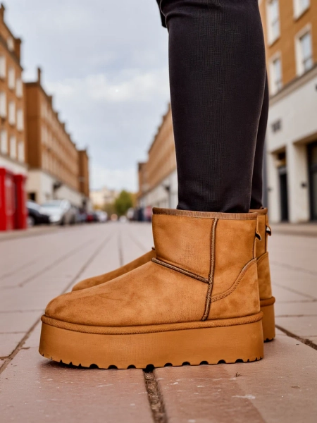Royalfashion Krótkie buty a'la śniegowce damskie Eforte