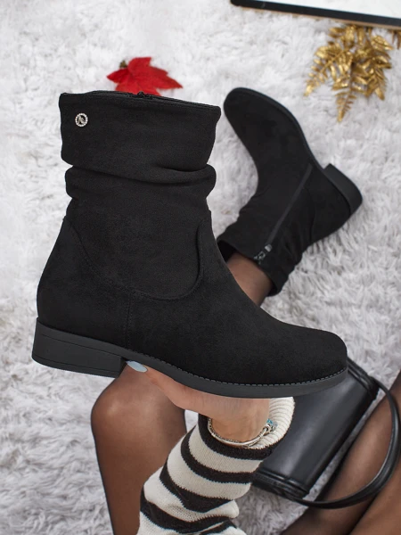 Wyższe botki damskie eko zamszowe Norvia