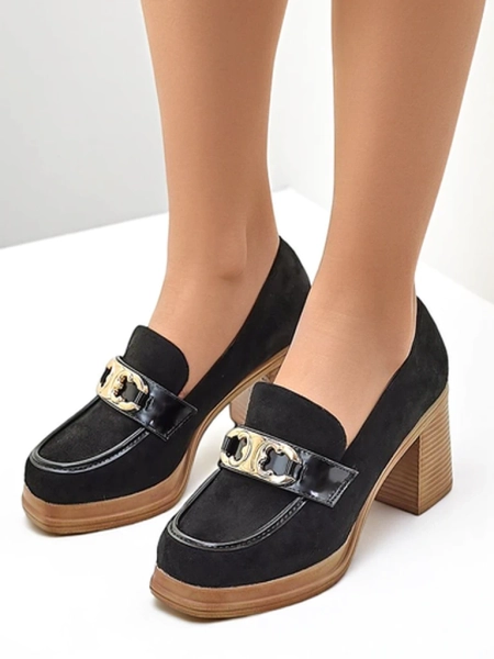 Royalfashion Жіночі мокасини на блоковому каблуці Qeroy