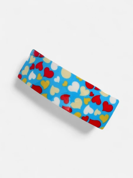 Kolorowa Spinka do włosów dziecięca z serduszkami
