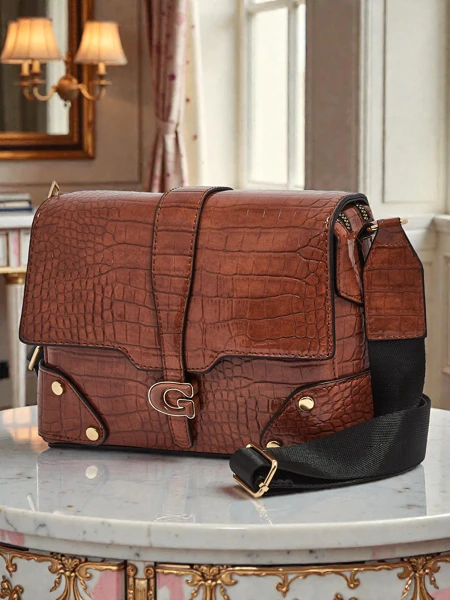 Lakierowana Mała damska torebka z eko skóry Lune Mua