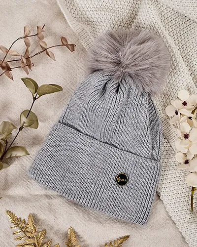 Royalfashion Damska zimowa czapka z pomponem