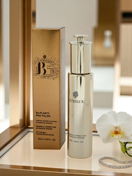 Luxelux GOLD BANDAGE Serum „Żelazko na zmarszczki”- wygładza, nawilża i wypełnia bruzdy