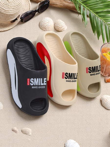 Royalfashion Uniwersalne gumowe klapki Super Smile
