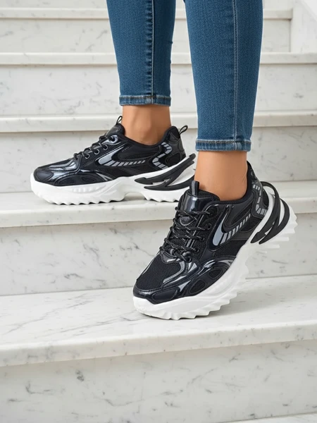 Royalfashion Sportowe sneakersy damskie na grubszej podeszwie Nettes