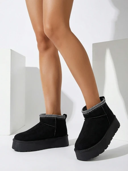 Royalfashion Krótkie buty a'la śniegowce damskie Xoalla