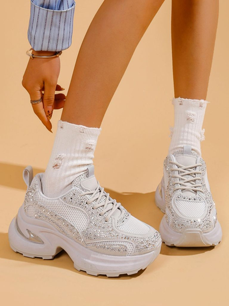 Royalfashion Sportowe sneakersy damskie z cyrkoniami Bloss