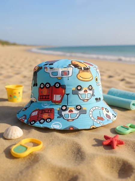 Royalfashion Dziecięcy Kapelusz typu Bucket "Wesołe Naszywki"