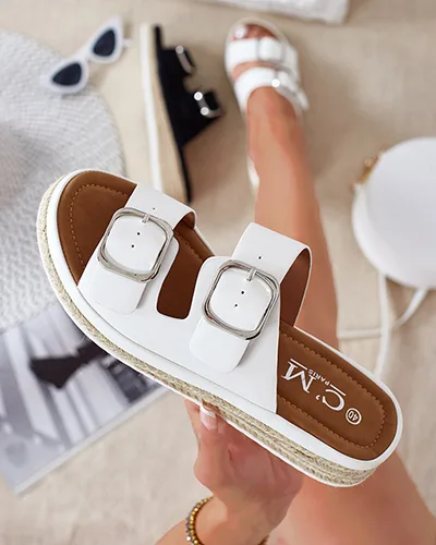 Royalfashion Klapki damskie z klamerkami Ossfo