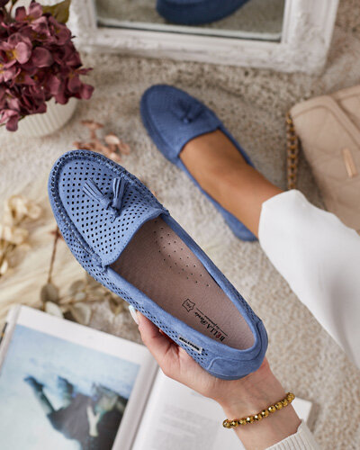 Royalfashion Ażurowe mokasyny damskie Molaffa