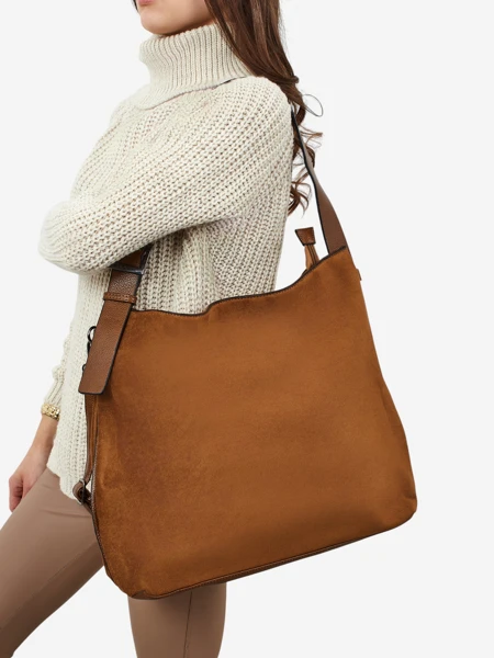 Жіноча сумка-шопер еко-замшева Donenn