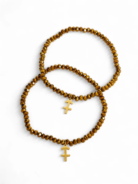 Royalfashion Dwie Bransoletki damskie z zawieszką kotwicy