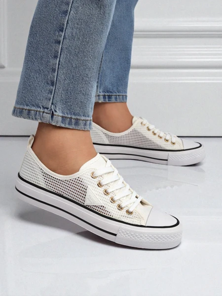 Royalfashion Damskie ażurowe trampki Rebbse