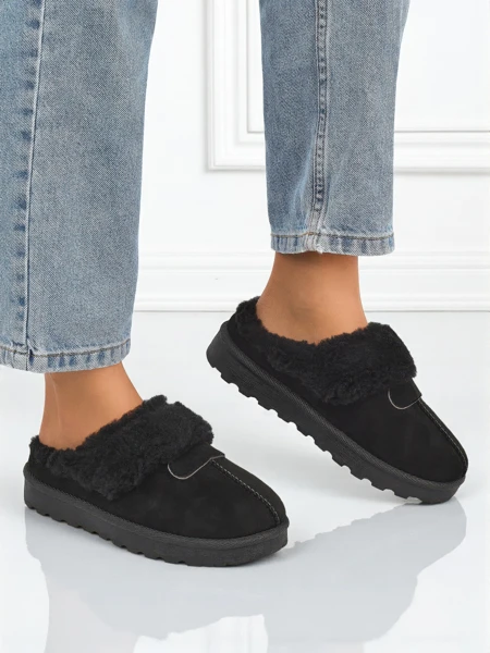 Krótkie buty a'la śniegowce damskie z futerkiem Velour Fang