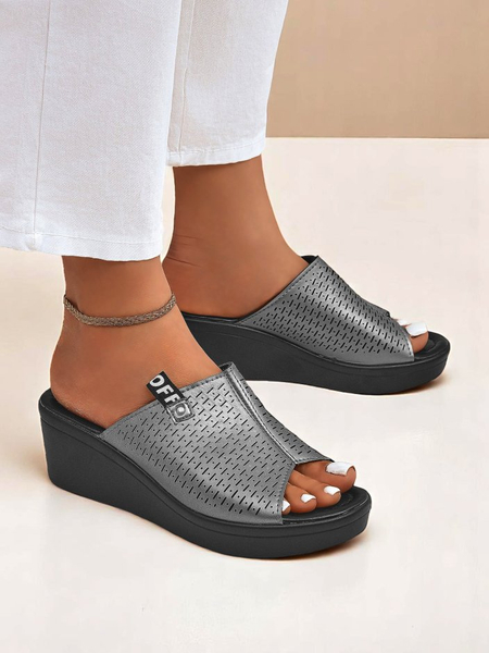 Royalfashion Damskie klapki na koturnie Luna Wedge