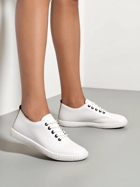 Royalfashion Damskie eko skórzane trampki Tonete