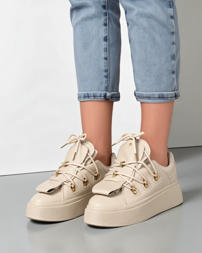 Royalfashion Sneakersy damskie z ozdobnym językiem Domatories