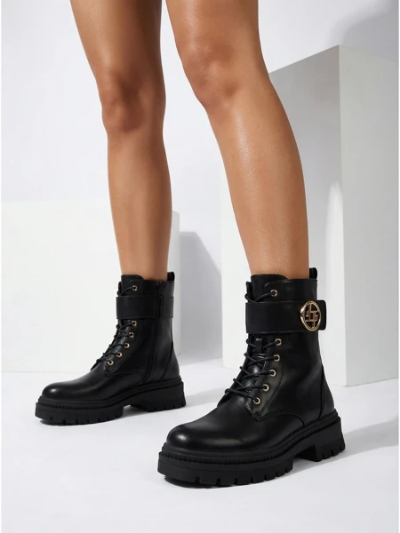 Botki Damskie eko skórzane Eulin