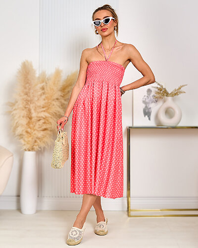 Royalfashion Damska sukienka do kolana w kropki