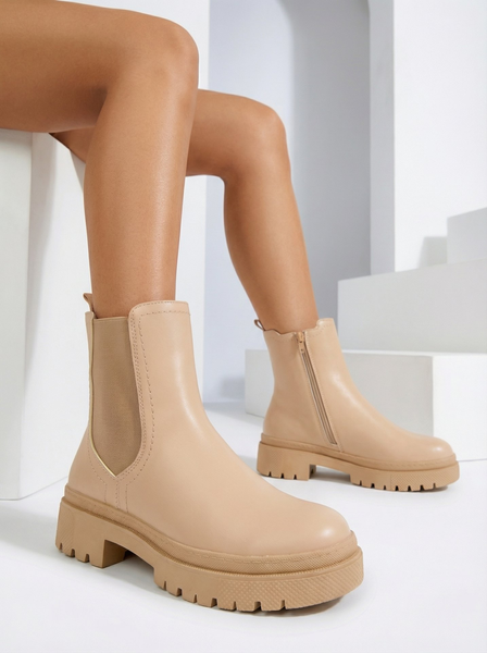 Royalfashion Botki damskie eko skórzane Dovivas