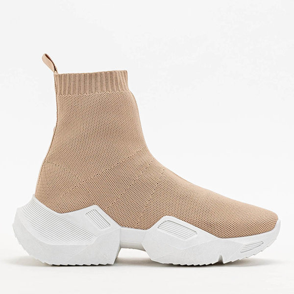 OUTLET Високе бежеве жіноче спортивне взуття Fisa - Взуття