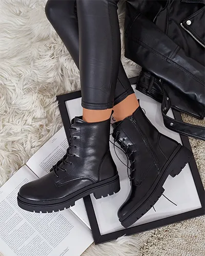 Royalfashion Damskie botki sznurowane Bumalo