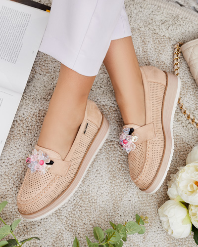 Royalfashion Mokasyny z kolorowymi kamyczkami Restea