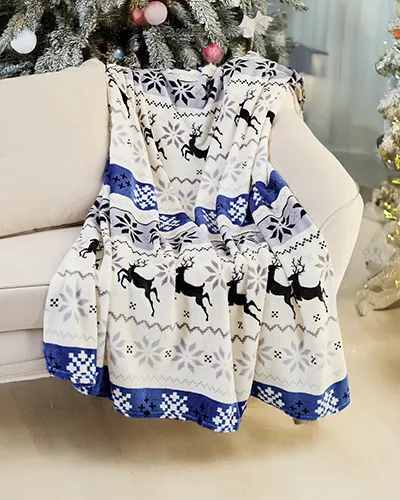 Royalfashion Świąteczny koc narzutka 160x200