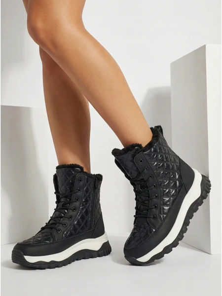 Buty a'la śniegowce damskie pikowane Rimea