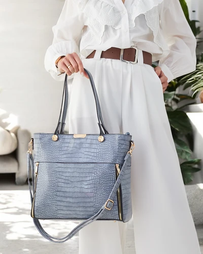 Royalfashion Lakierowana torebka damska z tłoczeniem