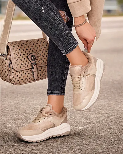Royalfashion Sneakersy damskie z ociepleniem Ruffi