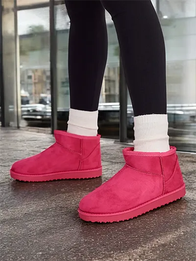 Royalfashion Krótkie buty a'la śniegowce damskie Hozis