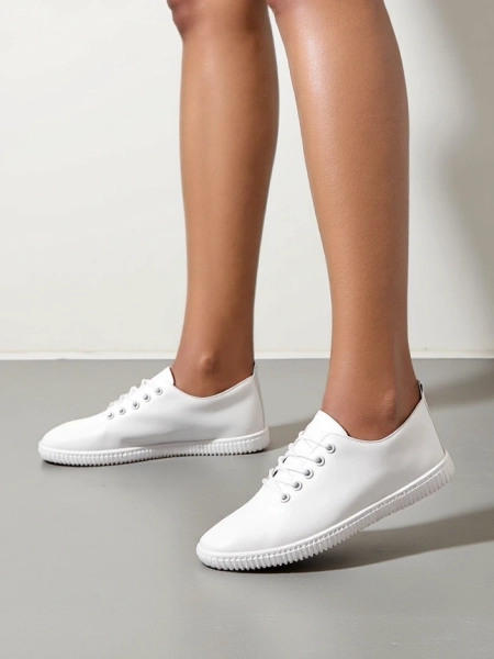 Royalfashion Damskie eko skórzane trampki Tonete