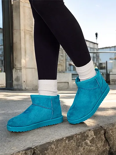 Royalfashion Krótkie buty a'la śniegowce damskie Hozis