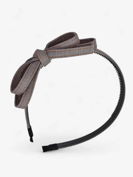 Royalfashion Opaska do włosów z kokardką Denim Style