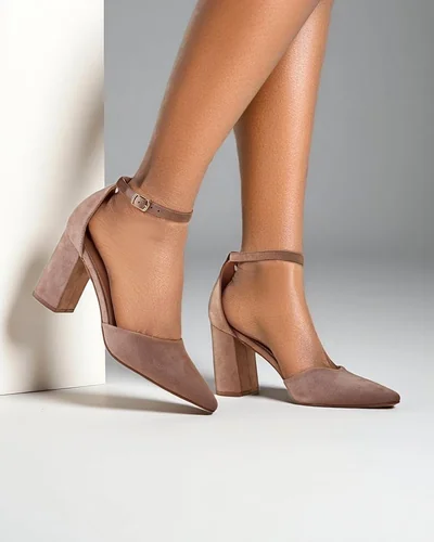 Royalfashion Damskie czółenka eko zamszowe Caldesse