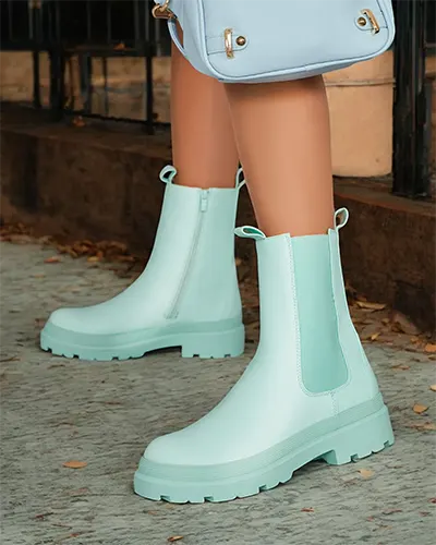 Royalfashion Eko skórzane damskie botki Ereste