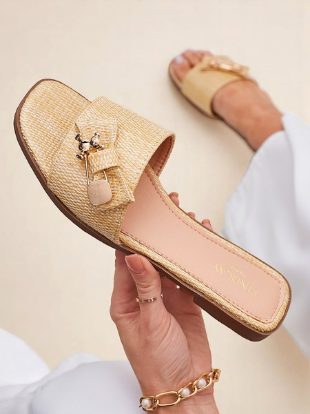 Royalfashion Жіночі капці з соломи Сандалі Aurelia